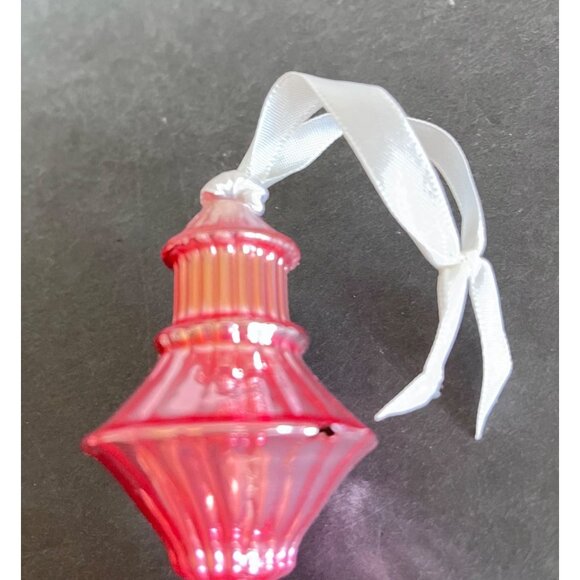 6 Vintage Style Red Glass Finial Christmas Ornaments With Ribbon Hangers - Picture 6 of 6